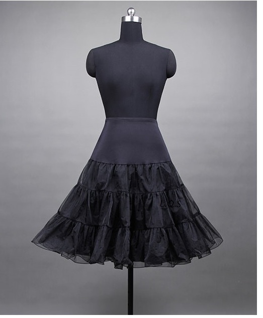 50s 60s petticoat tulle skirt dirndl skirt underskirt carnival black 65 cm