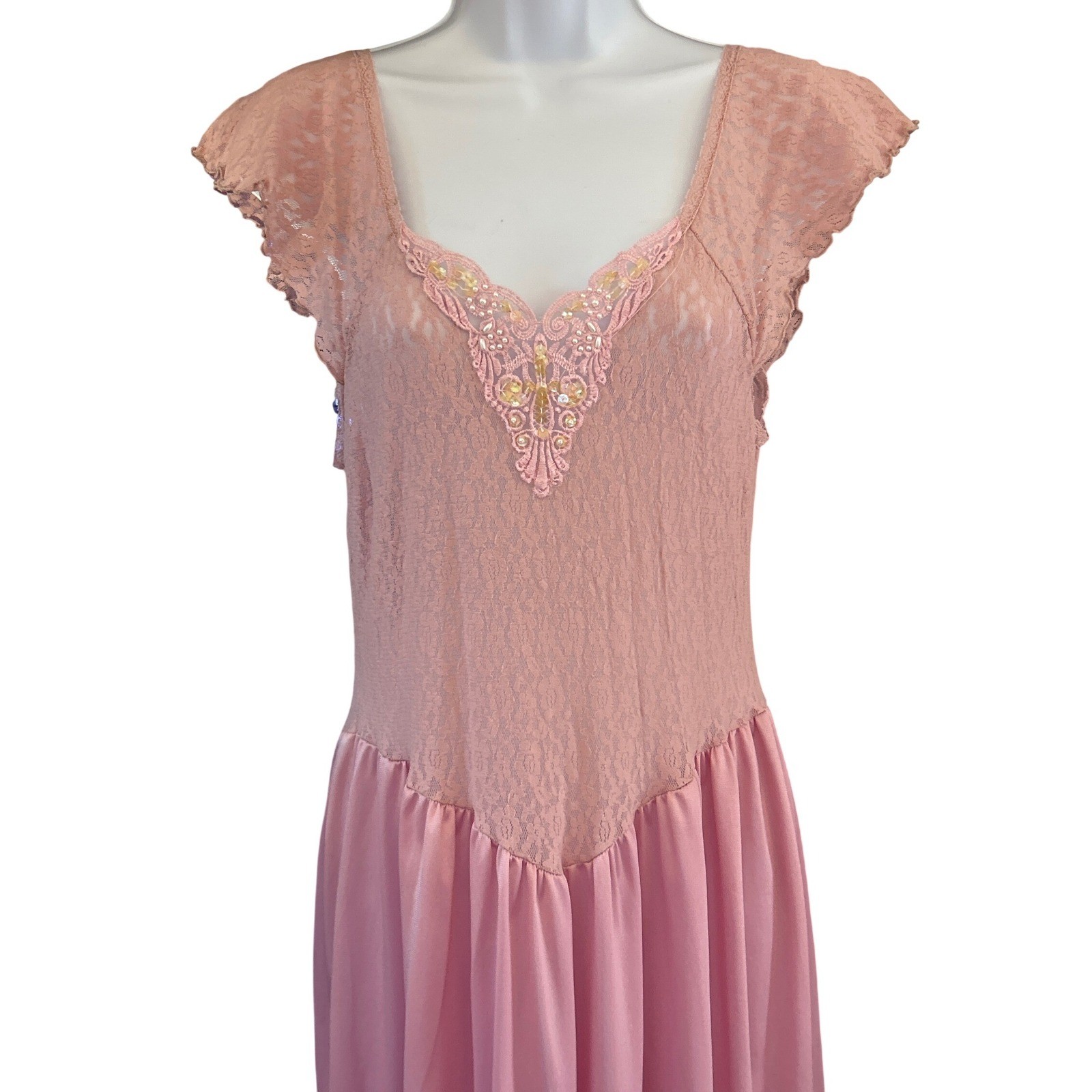 90s Moveistar Coquette Balletcore Romantic Pink Lace Dress Ethereal Fairycore