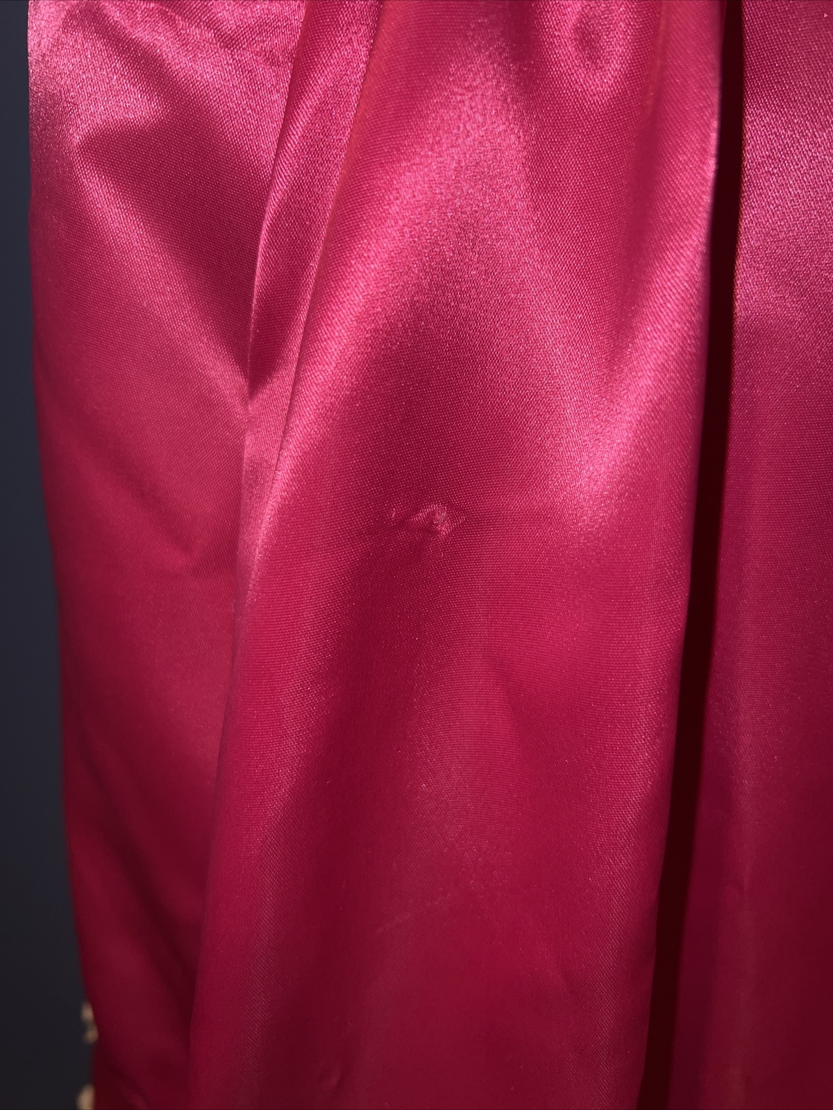 Small Vintage Cottage Core Prairie Long Hot Pink Dress, No Brand Laura Ingalls
