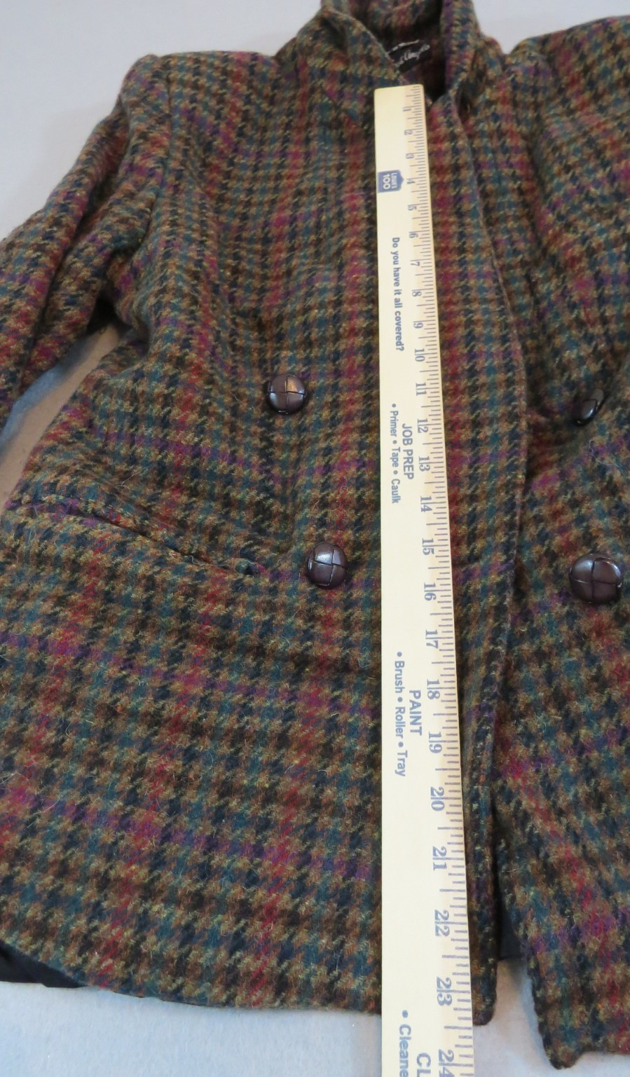 VTG Giorgio Di Sant’ Angelo Collectible Gold Double Breasted Tweed Blazer Small