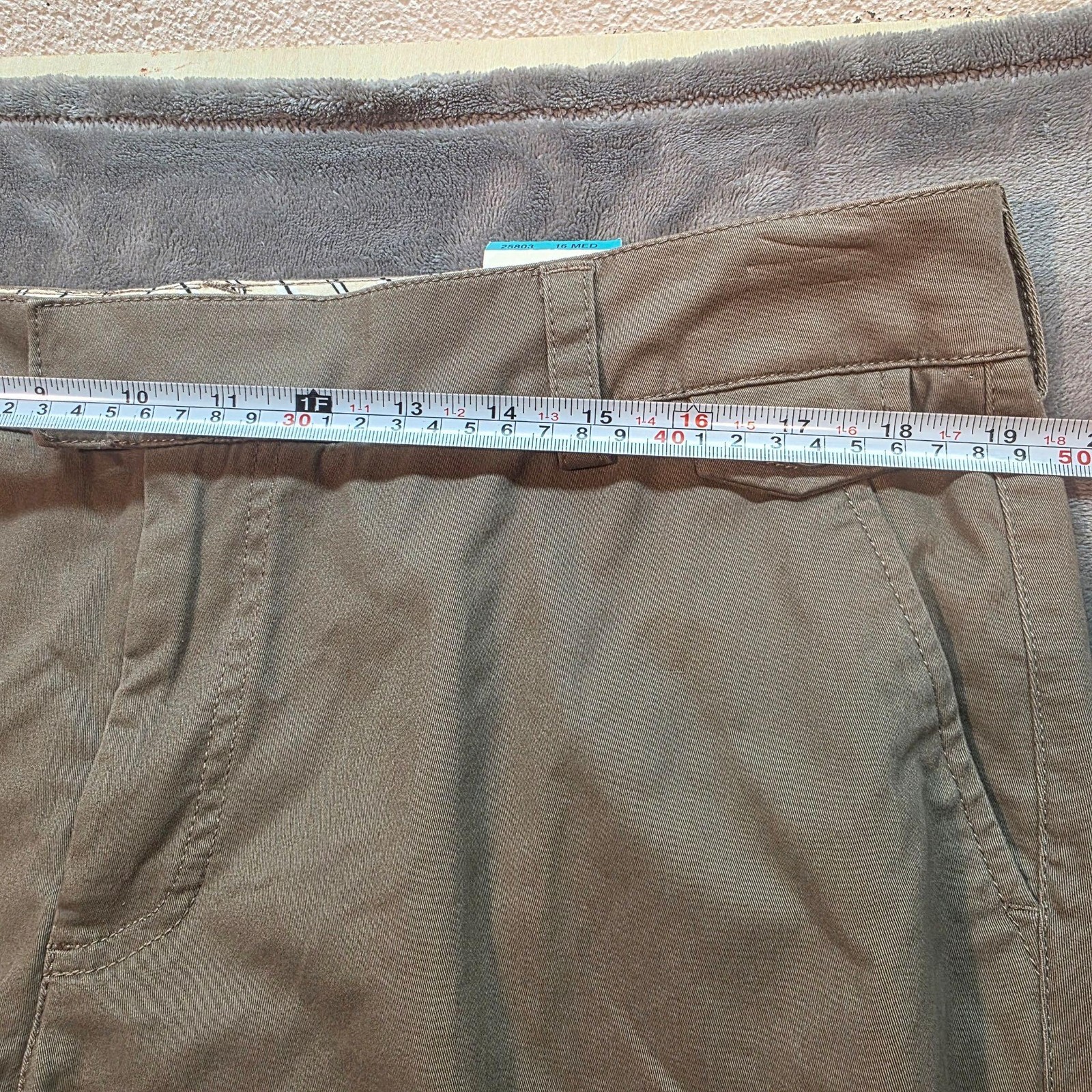 Dockers Khaki Pants Womens 16 Med Beige Favorite Fit Stretch Twill Flat Front