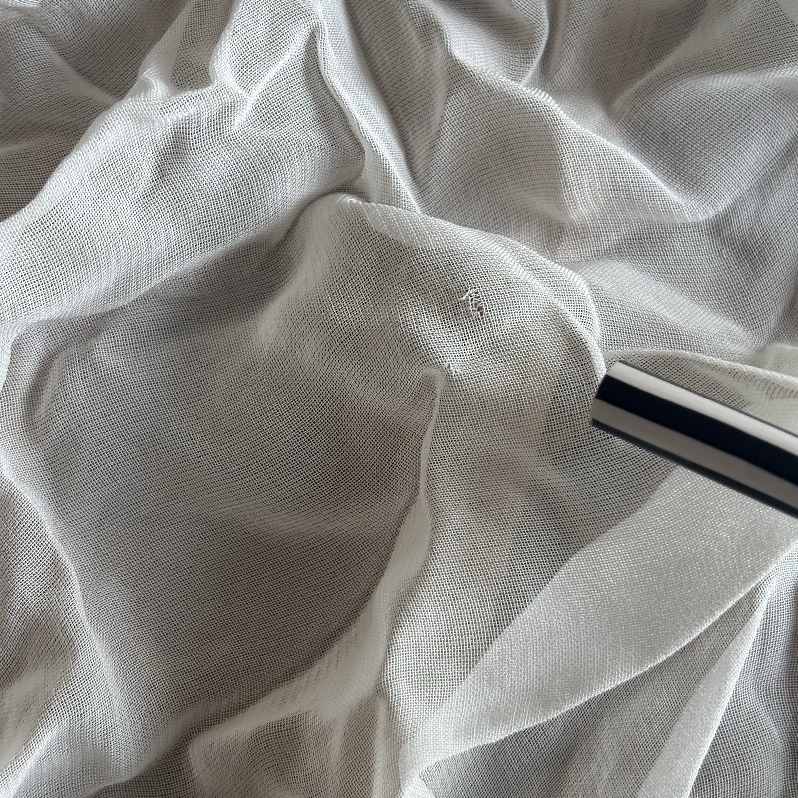 Vintage Edwardian Sheer Nightgown Lace Robe Ethereal Victorian Sheer FLAWS~AS IS