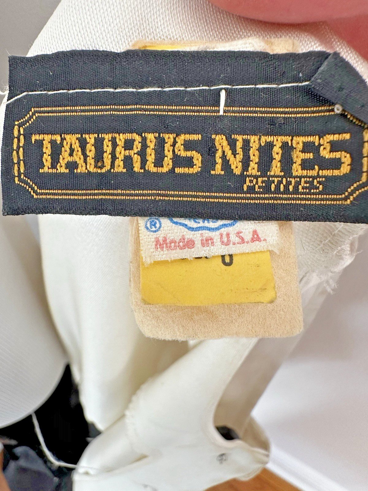 Vintage 1980s TAURUS NITES Petites Tuxedo Inspired Jumpsuit Black White Sz 6