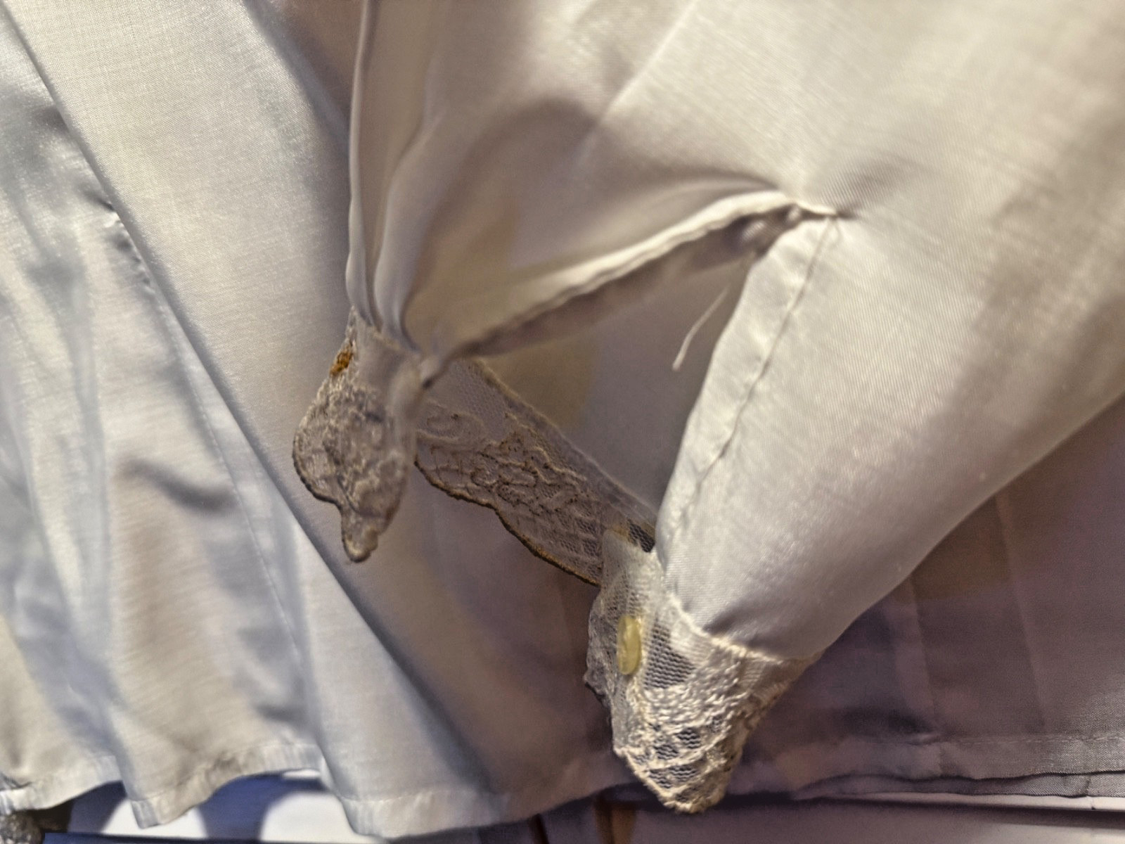 Blouse Vintage Nicola Size 10 Embroidered, Lace, White, Button back and cuffs