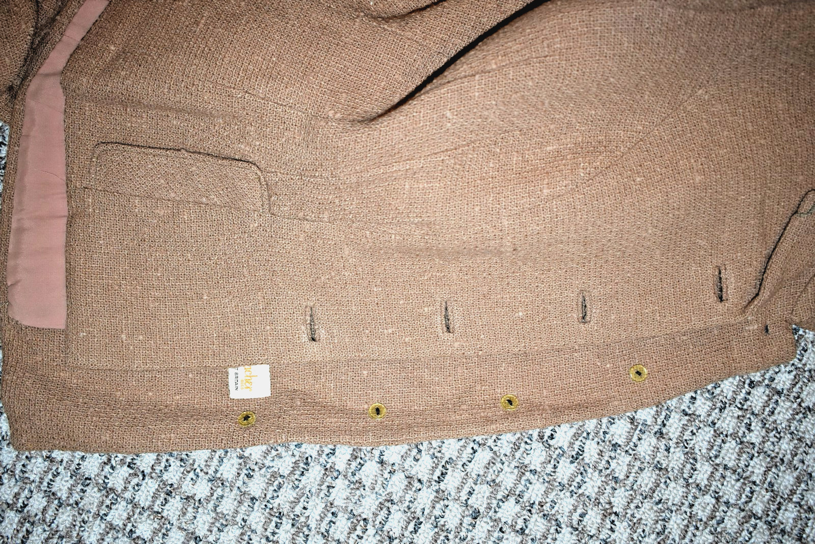 Vintage 1950s Nubby Fitted Ladies’ Jacket Blazer – S/M
