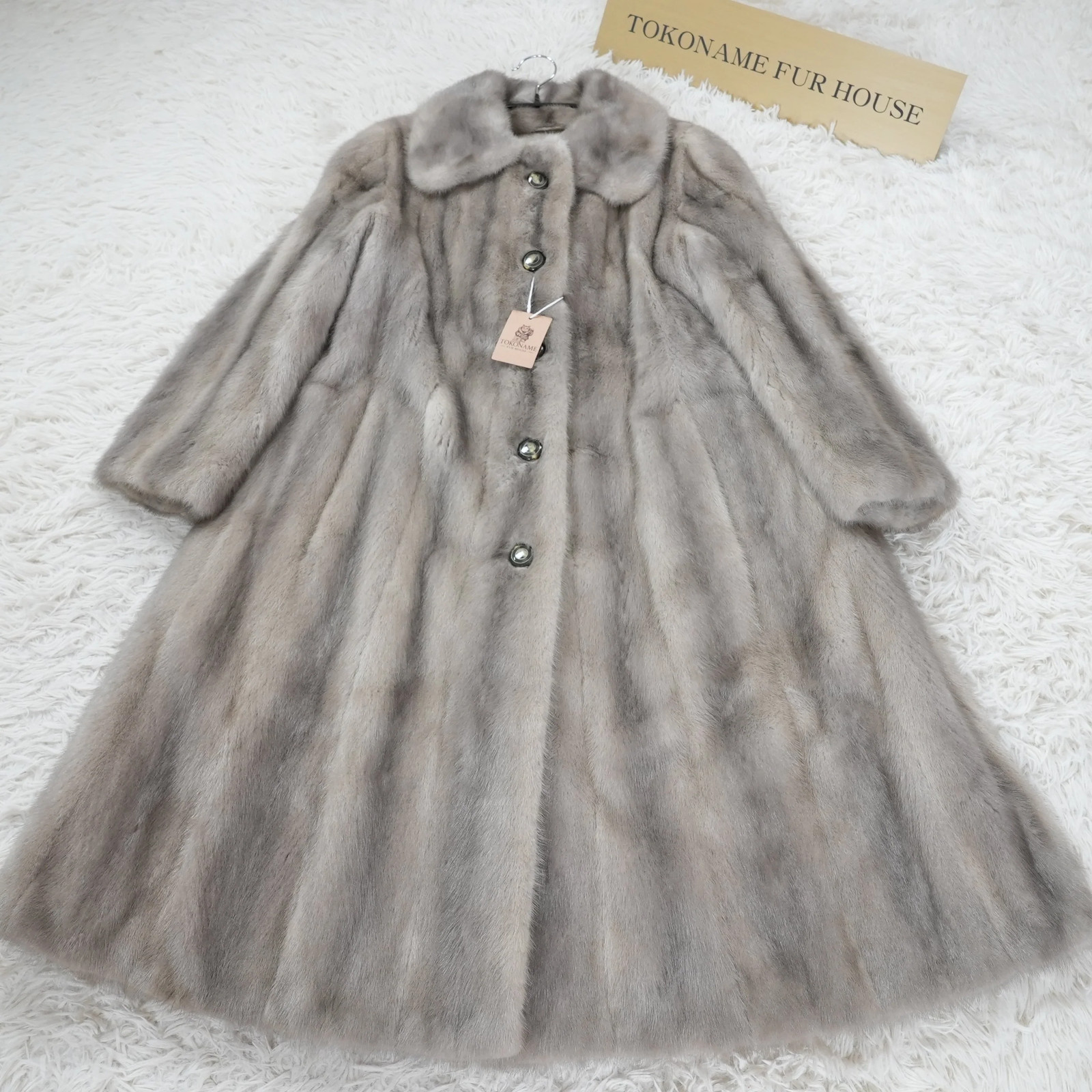 Sapphire Mink Long Coat A-LINE – Genuine Vintage Fur From Japan