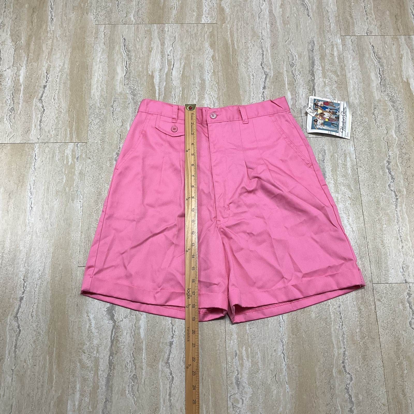 Vintage Hunters Glen Size 11/12 Pink High Waist Pleated Shorts 80s