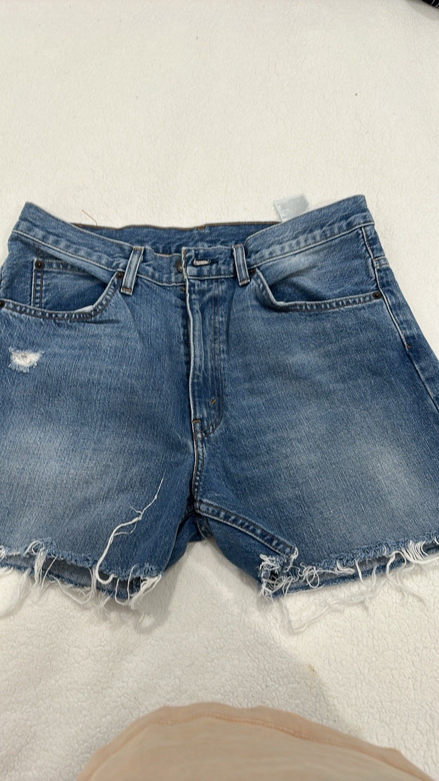 Vintage levis cut-offs denim jean shorts Orange Tag 517 2000s Y2k W 31