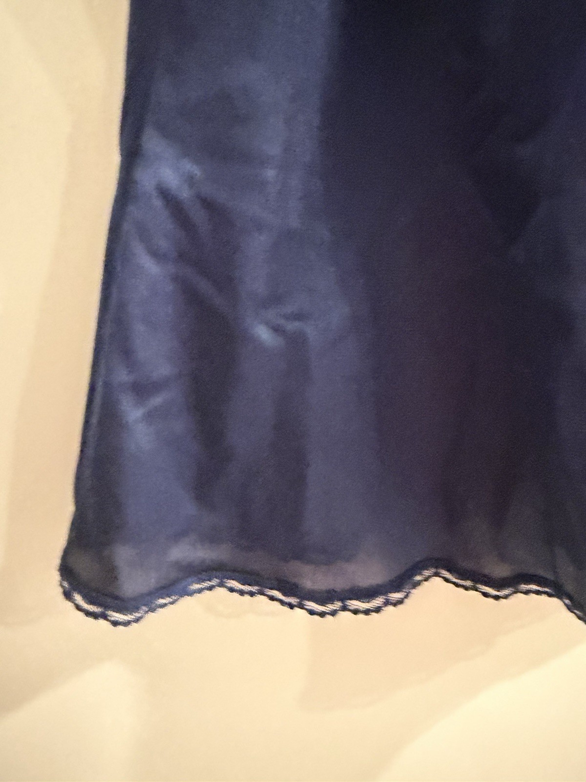 Vintage Vanity Warners Size 40 Blue Nylon Camisole with Lace Trim
