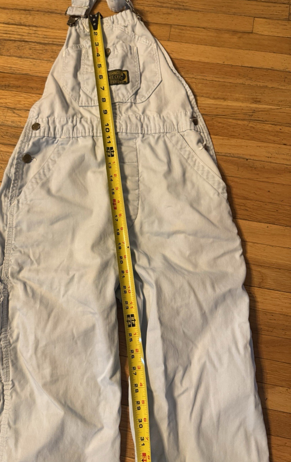 1960’s Sanforized Washington Dee Crew Overalls Measurements In Pictures