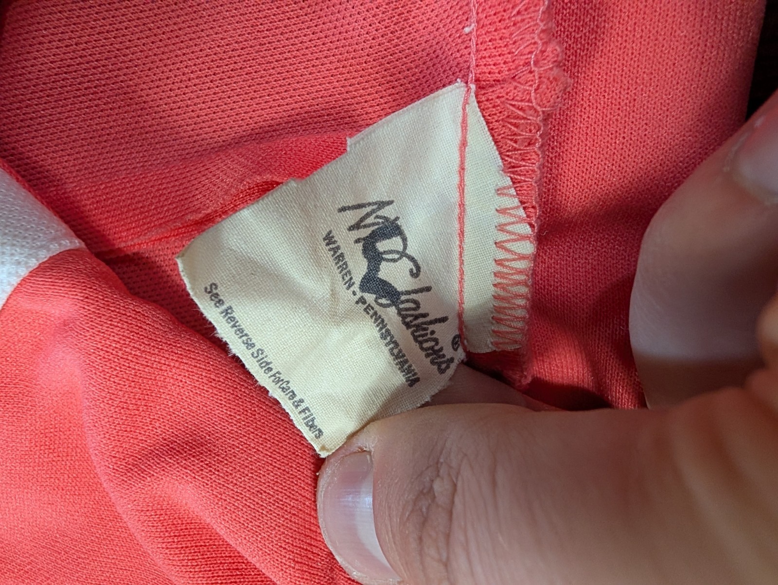 Vintage 1960s MPC Fashions Waitress Dress Orange White Striped Belted Women’s