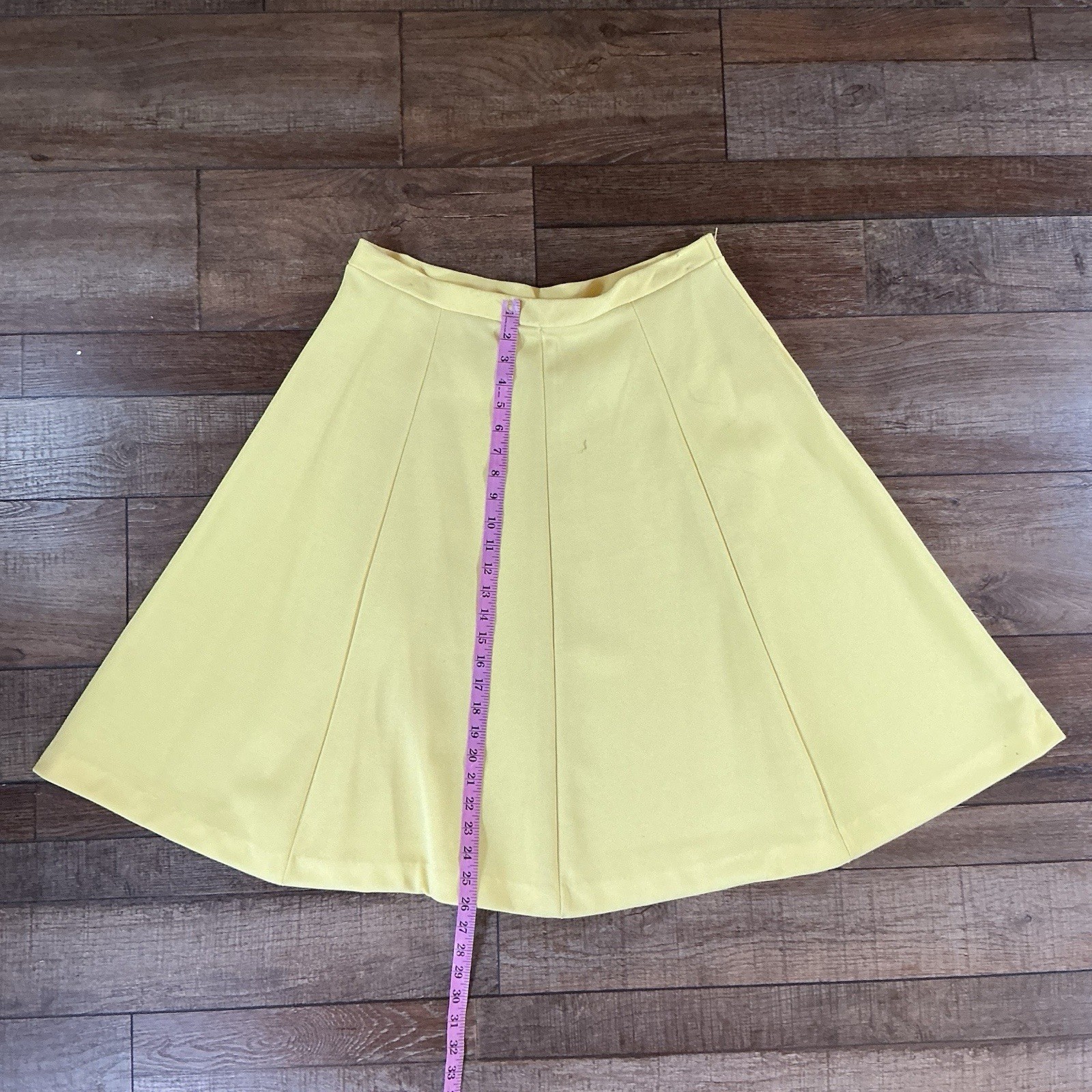 70s VTG First Edition Dallas Yellow Polyester Blazer Skirt Suit Set Size 14 #202