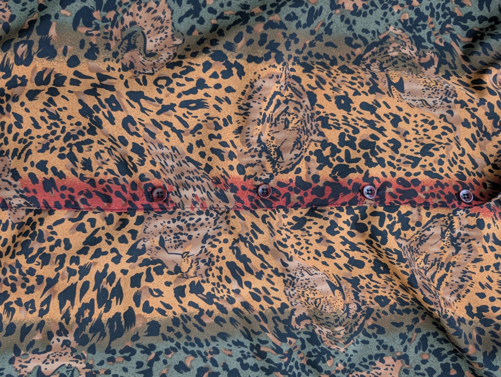 Vintage Truffles Animal Cheetah Print Button Up Blouse Shirt USA 90s Size M