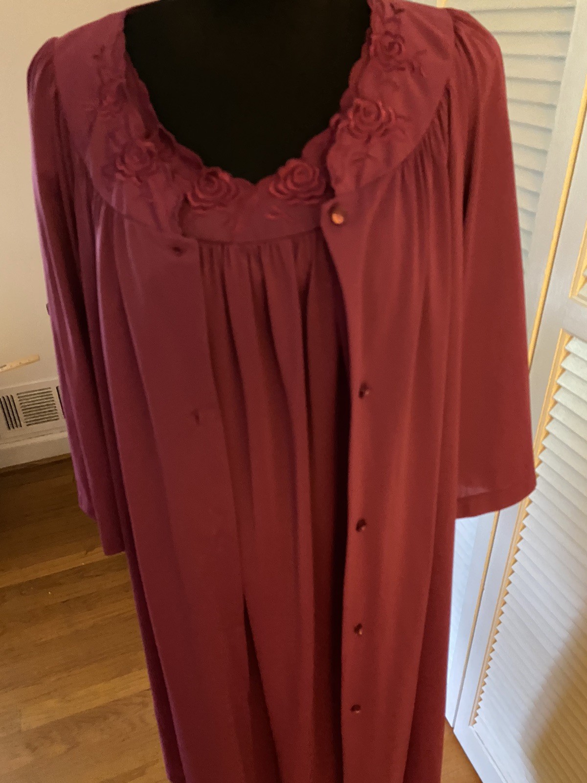 Vintage Shadowline Gown & Robe Set Large