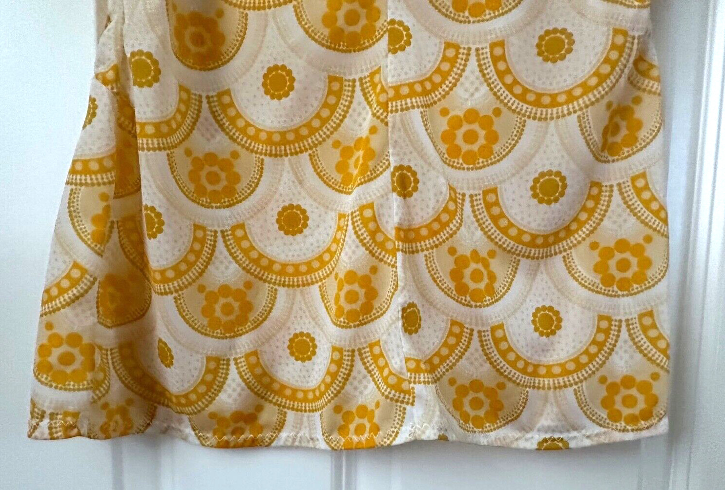 Vintage 1970s Women’s Short Nylon Camisole Tank Top Yellow No Tag Size S?