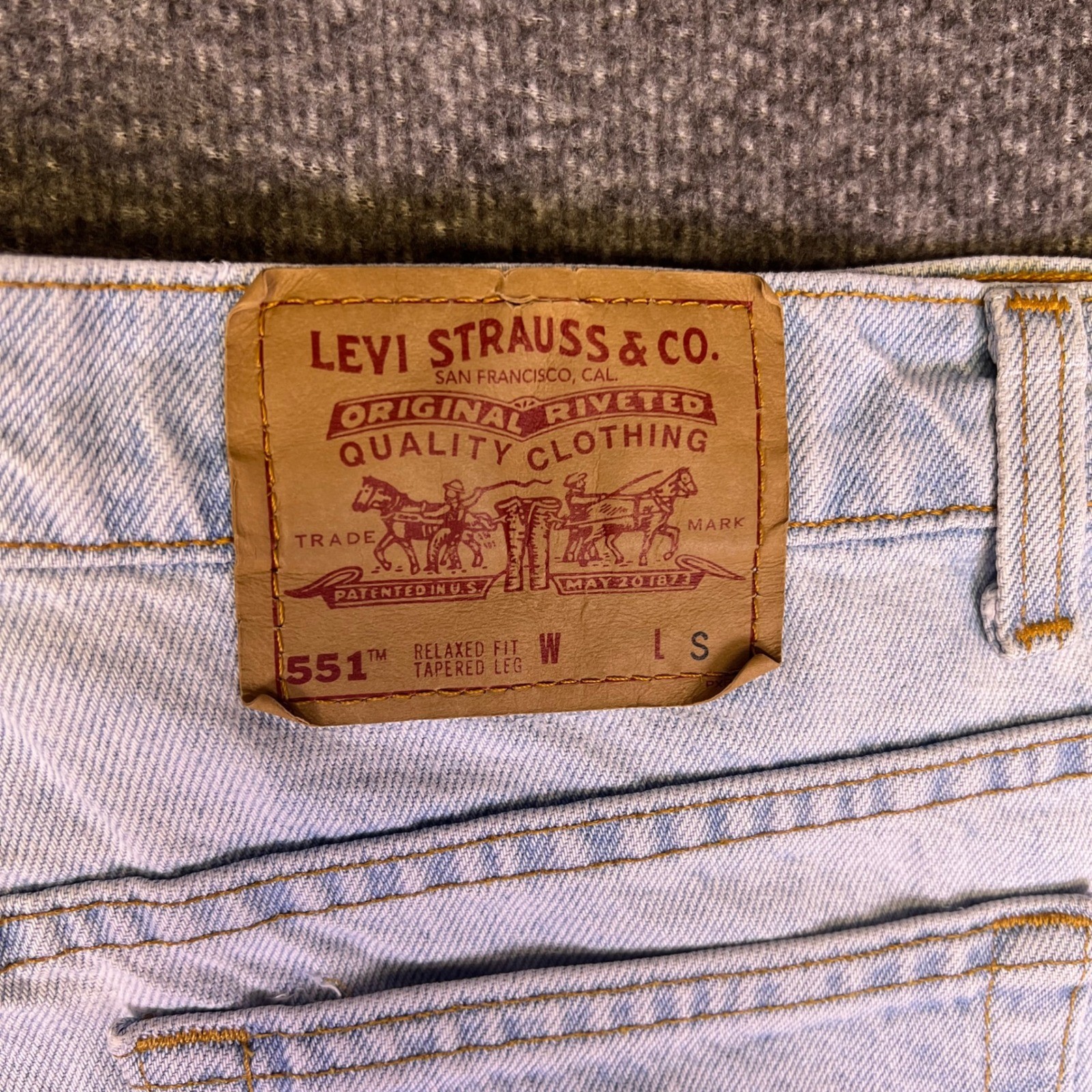 VTG 90s Levis 551 Jeans Womens 16S Light Wash High Rise Tapered Relaxed USA Y2K