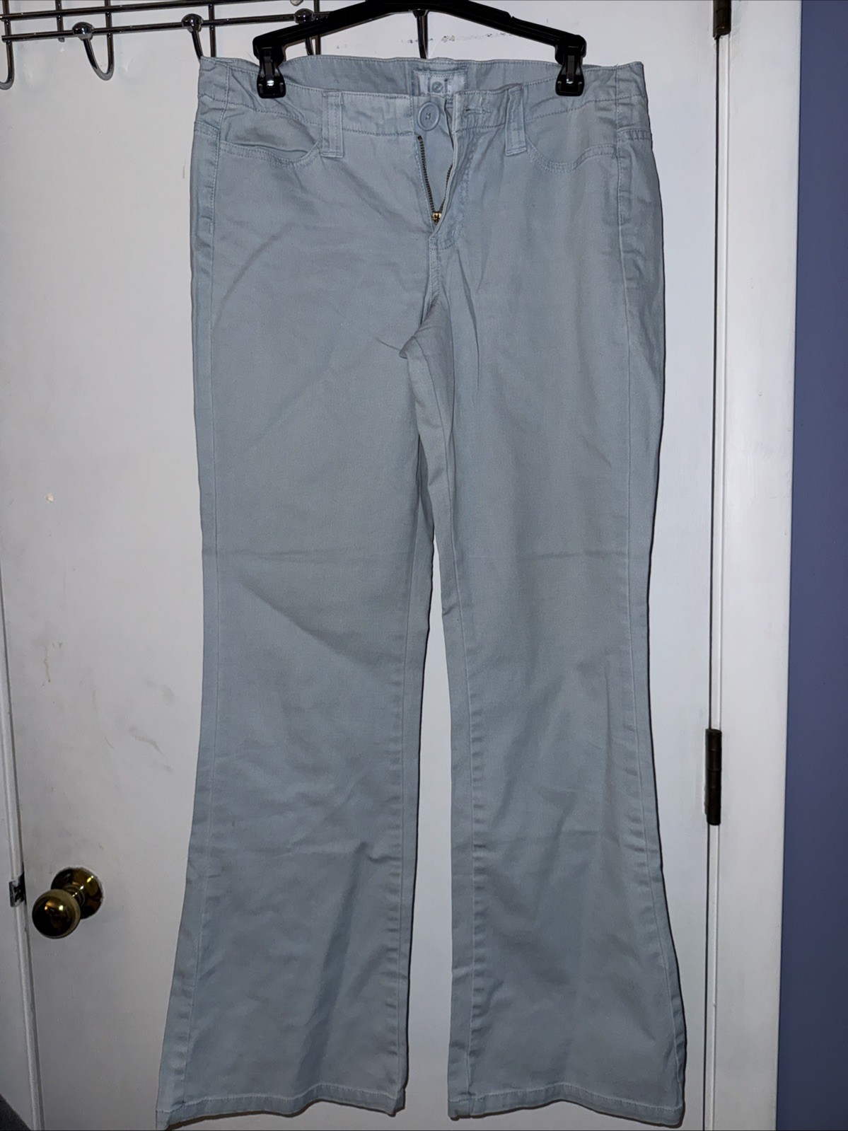 VTG L.E.I. Sz 9 Baby Sky Blue Corduroy Bell Bottom Wide Leg Pants