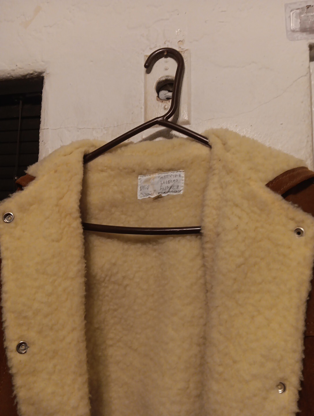 Simco Coat Suede Leather Vtg 60s 70s Western Trucker Jacket Fur Sherpa Womans 14
