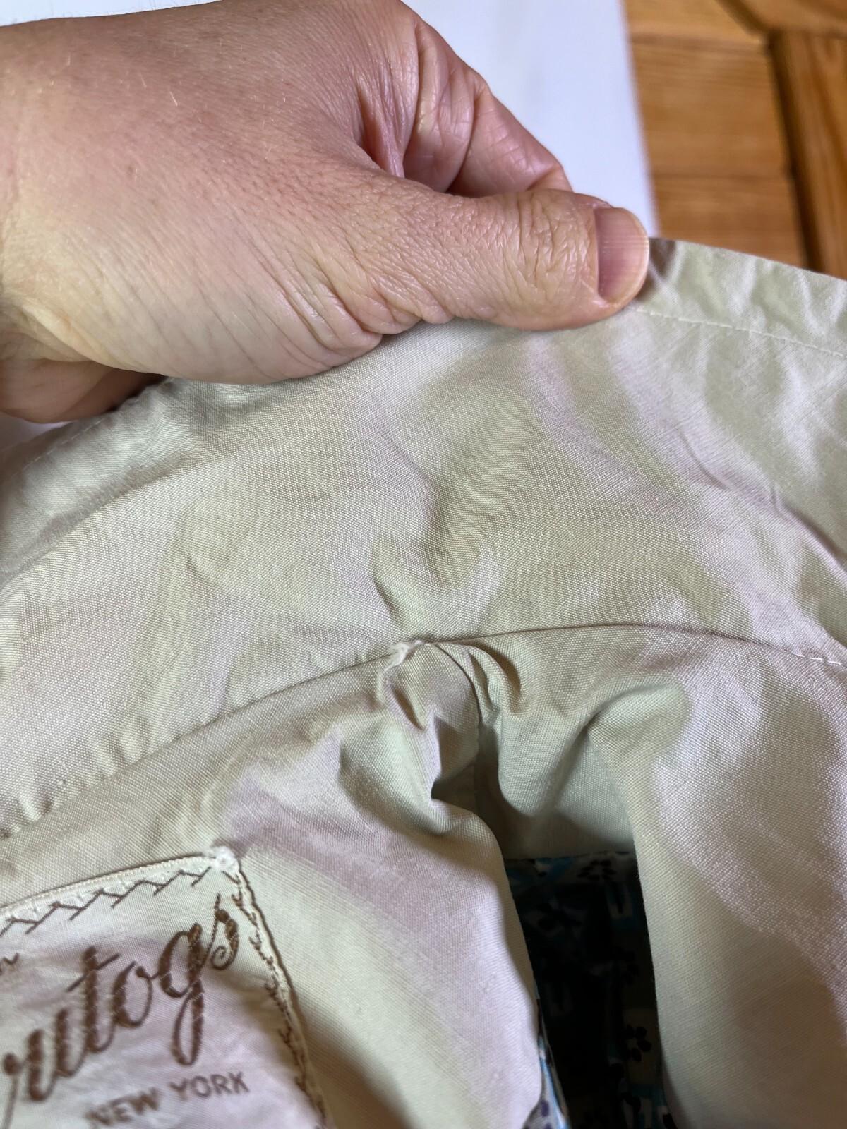 Vintage Debutogs Beige Full Zip Jacket Drawstring Waist