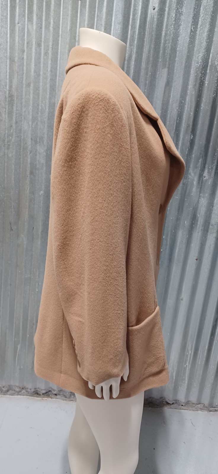 Vintage 80s Jacobson’s Ladies Beige Wool Blazer Size 12 Petite