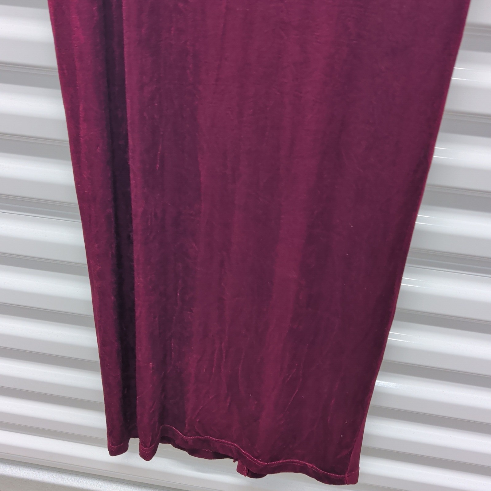 Vintage 90s Slinky Maxi Dress Size 12 Women Burgundy Plum Sleeveless Made in USA