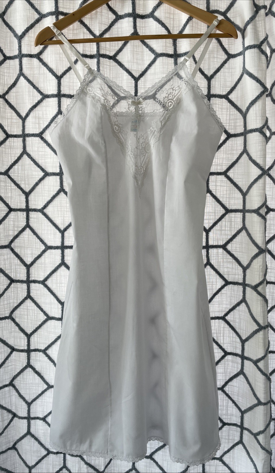 Vtg Dawn to Dusk Slip Cotton/ Polyester w Lace USA