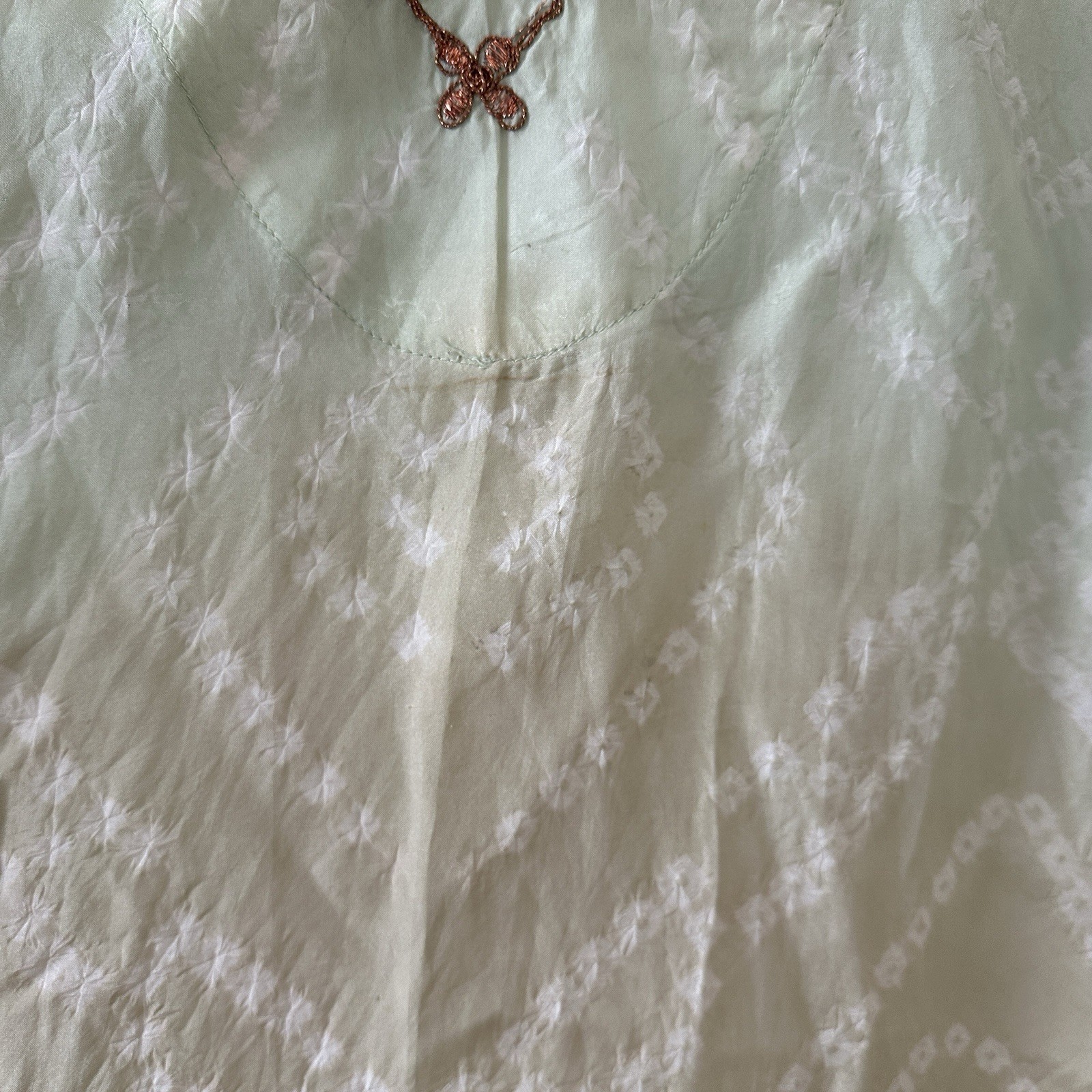 Vintage Soft Surroundings Silk Ombre Embroidered Sequin Tunic Women’s Sz Medium