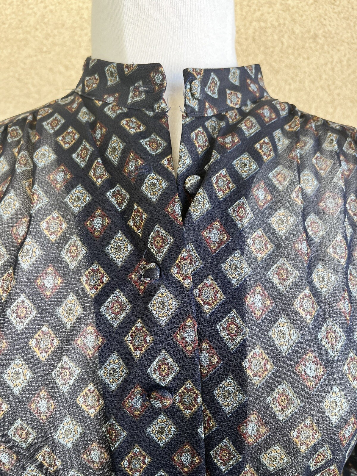 Neiman Marcus Nancy Greer NY size 12 Belted Dress Office Teacher Vintage 70s