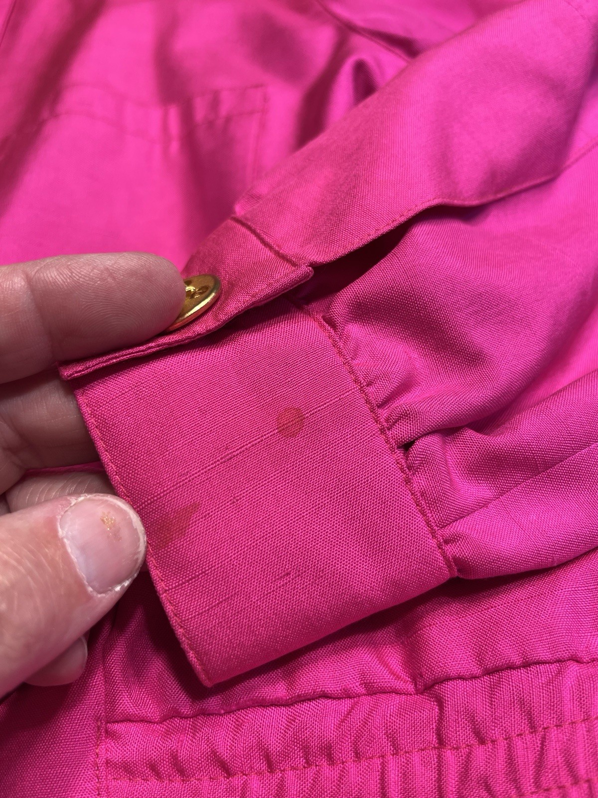 Vtg 1980’s Carlisle 100% Silk Gold Button Shirt Sz 12