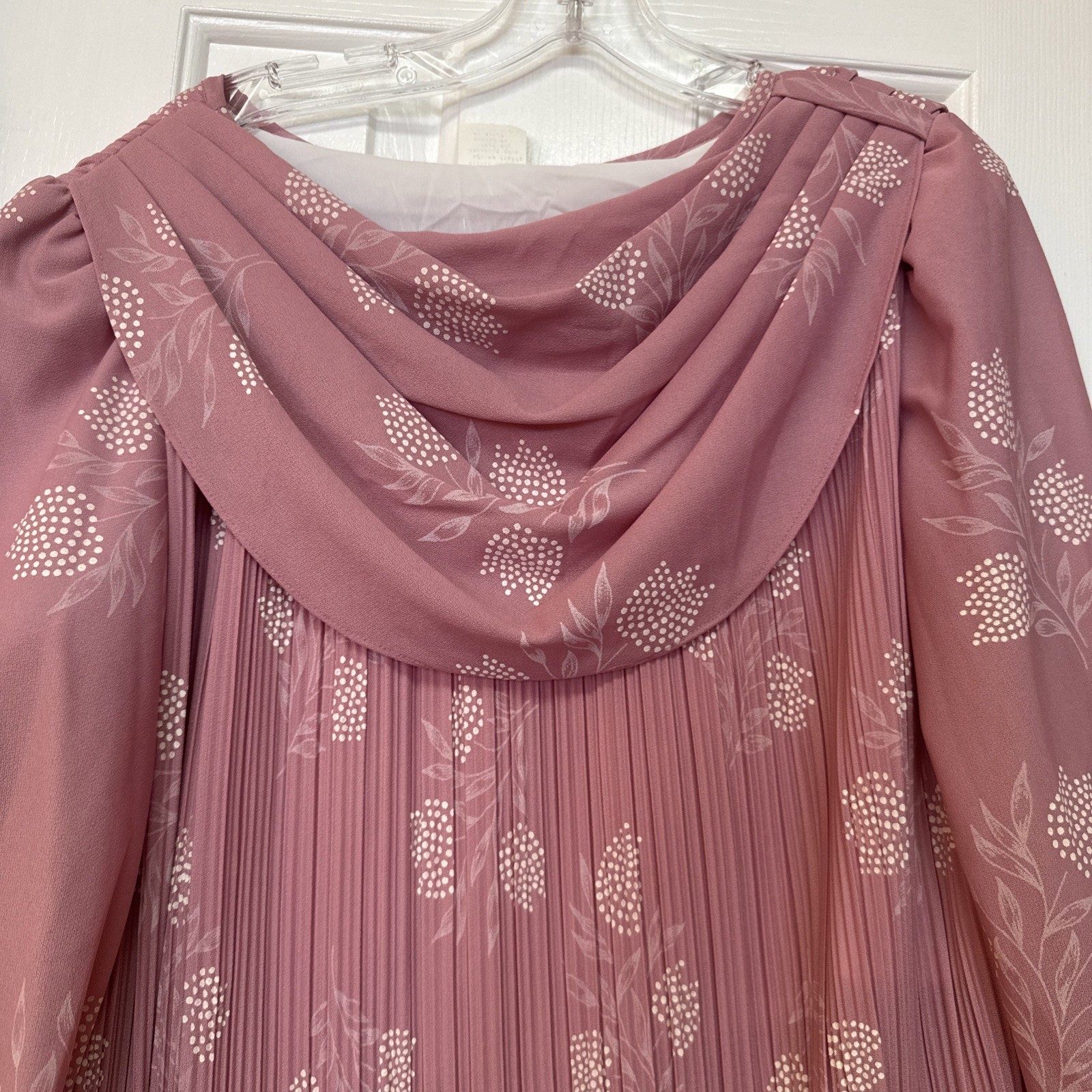 Vtg Lot 2-MCS LTD New York Blue & Pink Dress Pleated Dressy Cocktail Party Uniqu