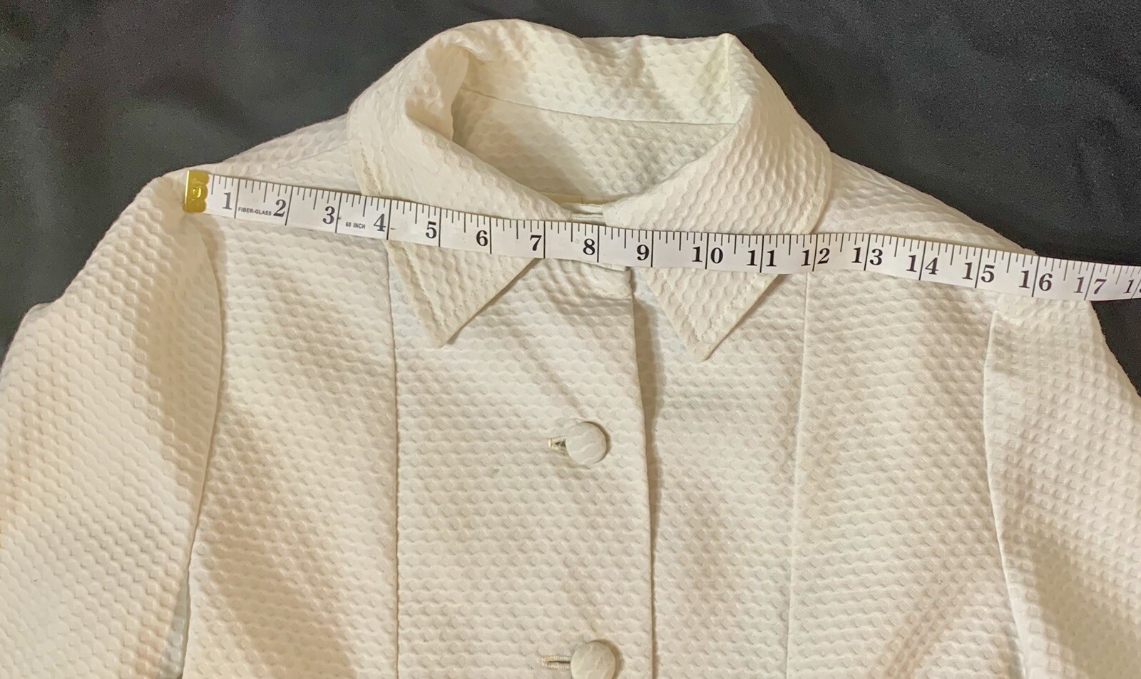 VTG- Marguerite Rubel COTTON WHITE LIGHT WEIGHT SWING TRENCH Super Chic Medium