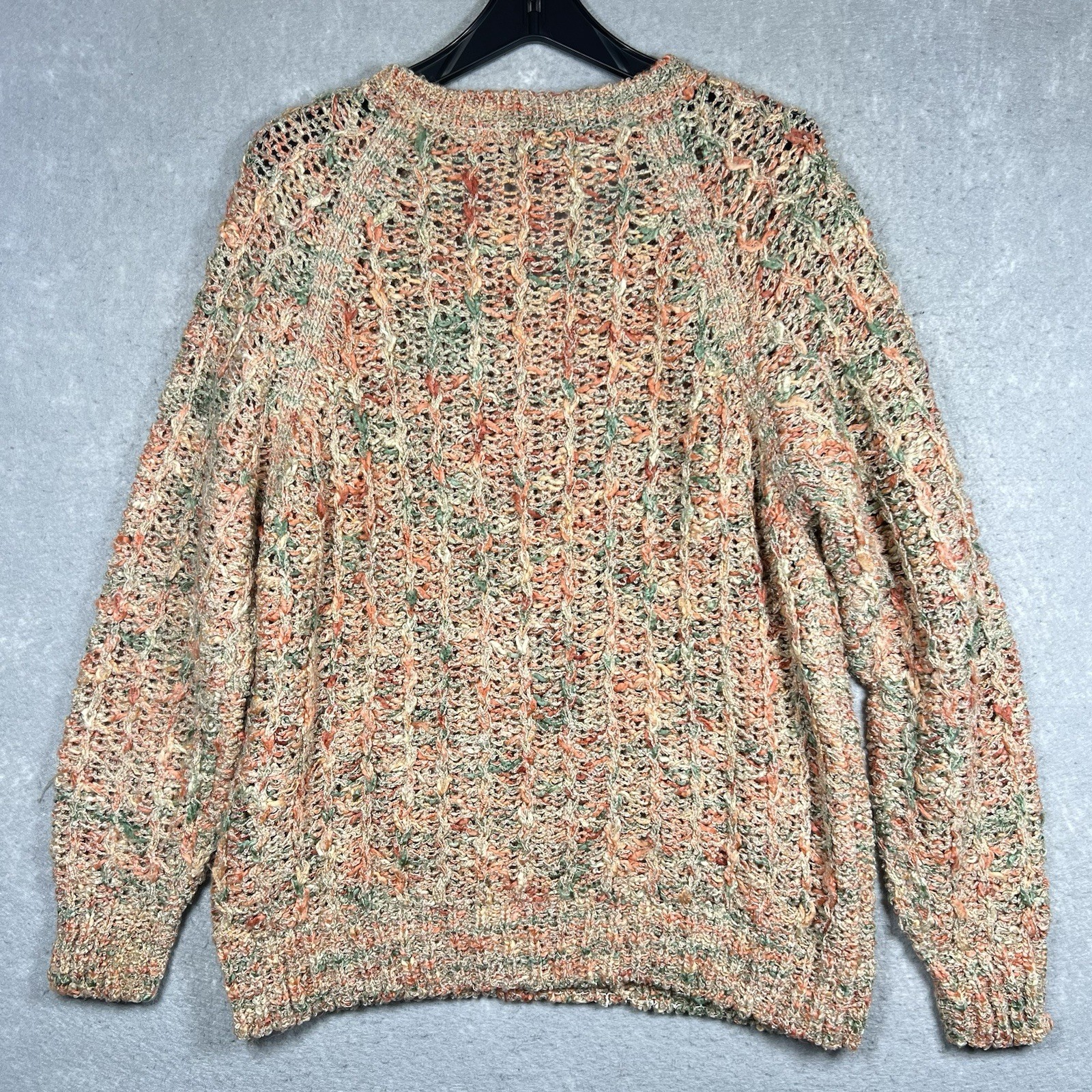 Vintage Givenchy for Chesa 100% Acrylic Knit V-Neck Multi-Colored Sweater SZ: XL