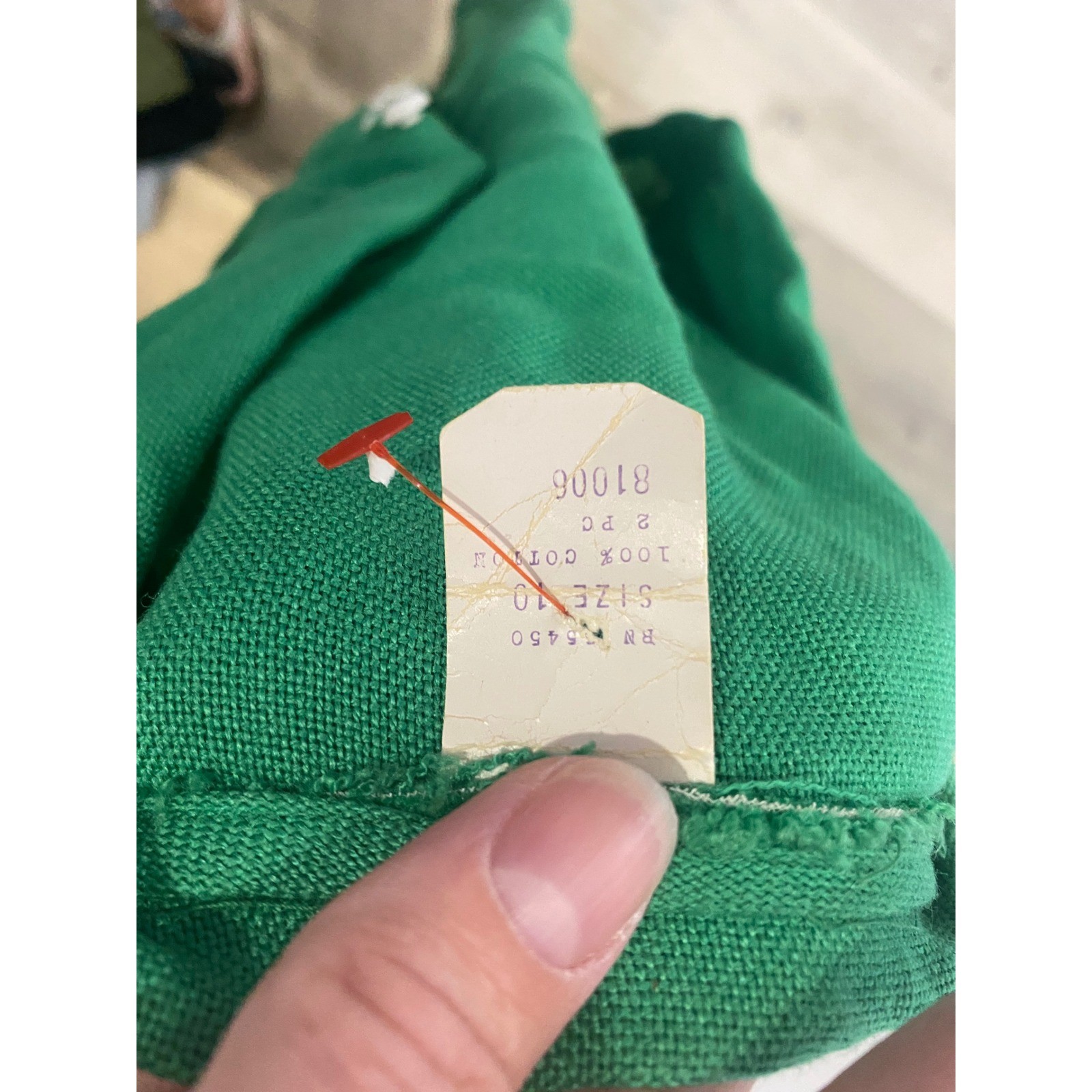 Vintage 60s Green Sleeveless Button Down Tunic Vest Mod Deadstock NWT Retro