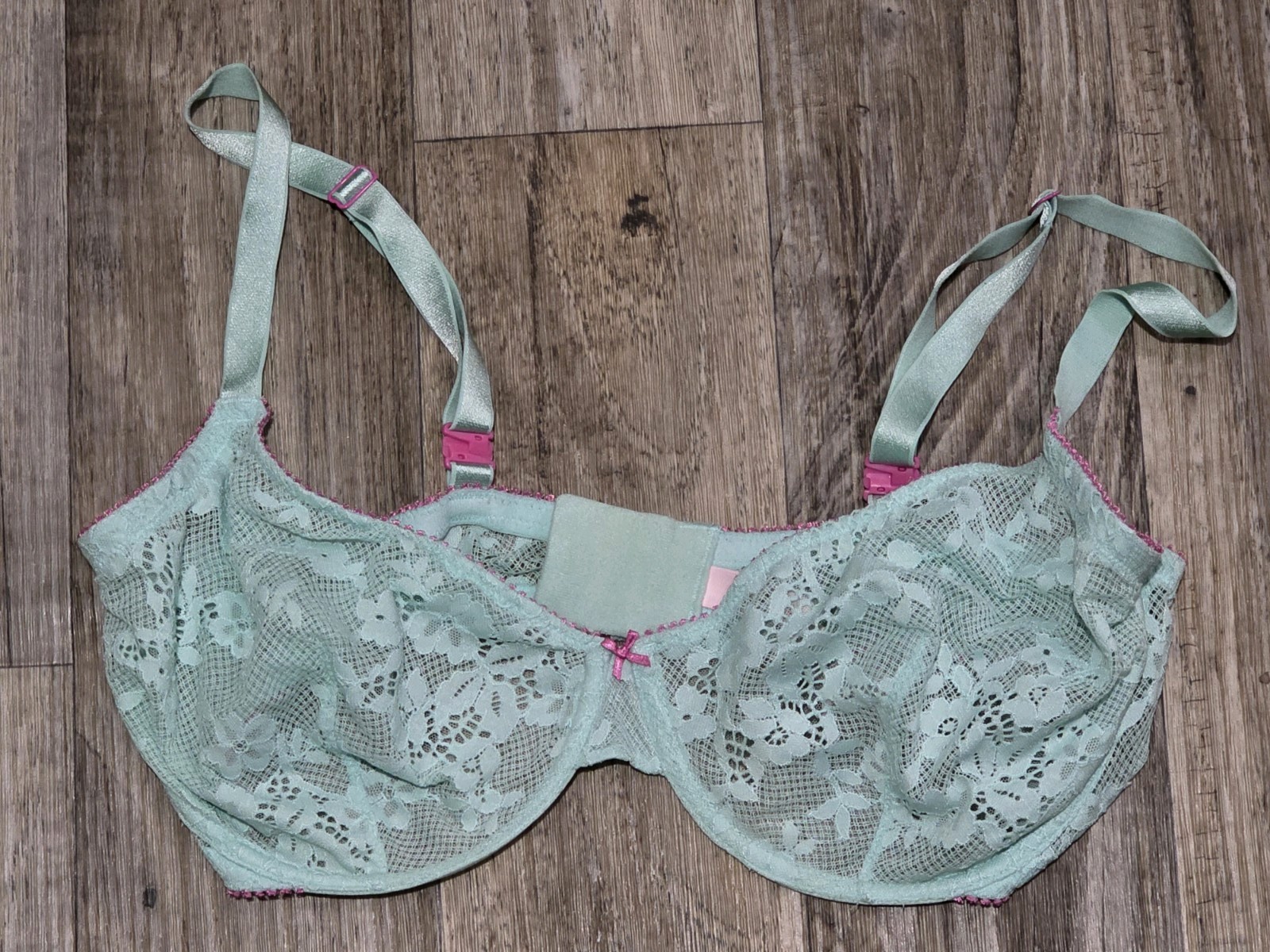 Victoria’s Secret TEASE Lace Unlined Demi Bra Teal 38DDD