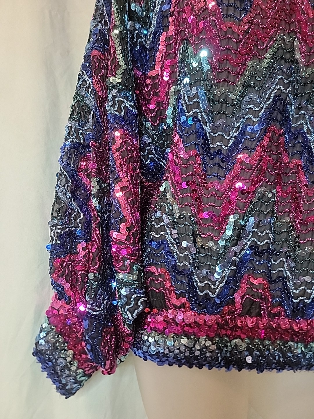 Vintage Rob Hill For Mister Jay Sequin Sheer Pullover Top