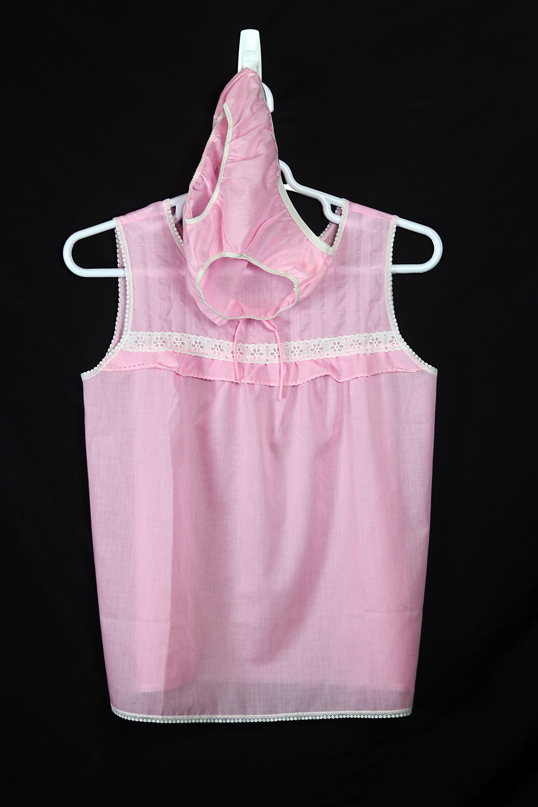 Vintage Women’s Sz M Babydoll Sheer Sleep Set Pink Stones Wear World of Fashion