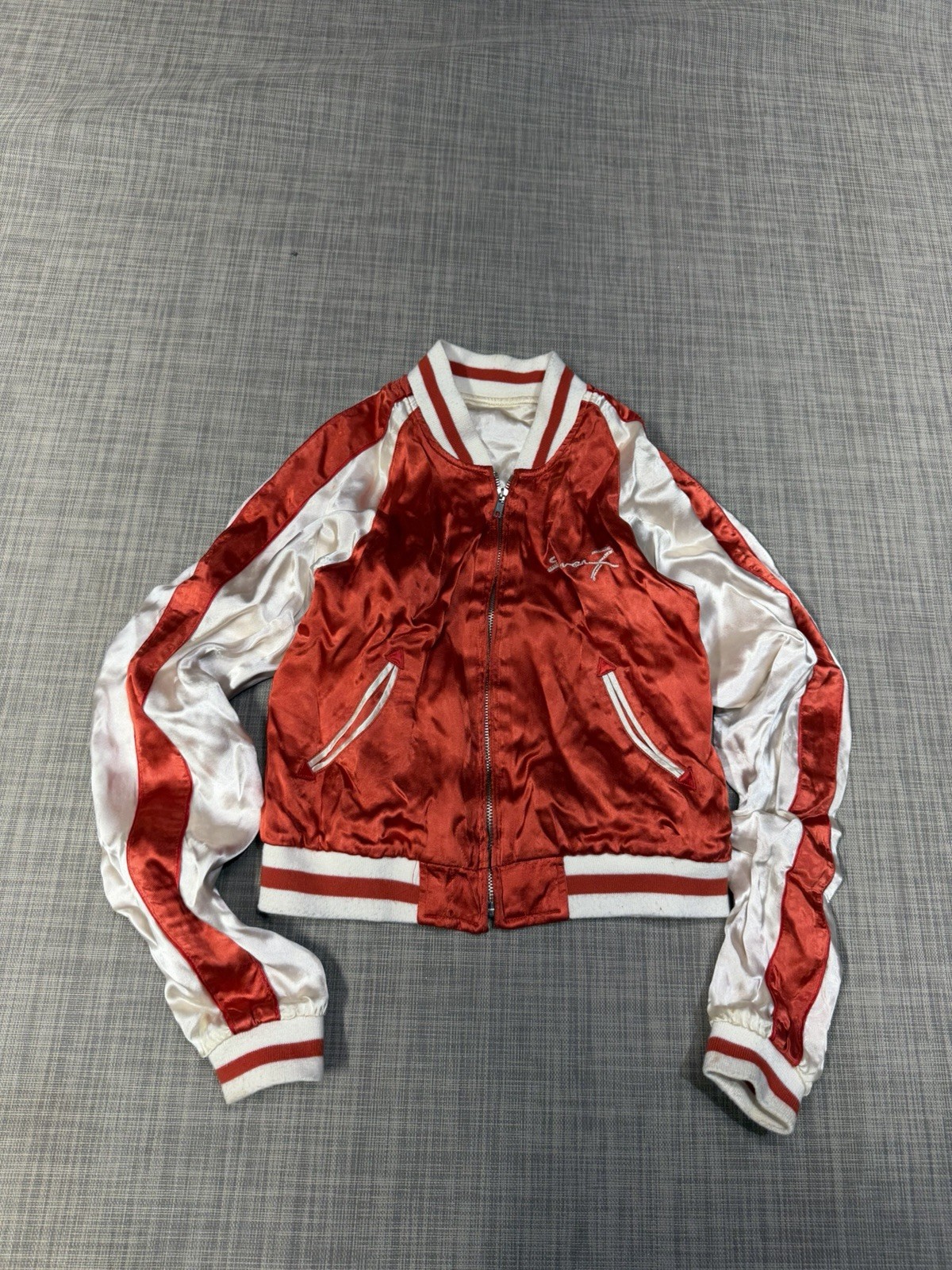 VTG Sukajan Souvenir Jacket, Woman’s Sz S Japanese-Style Embroidery Reversible