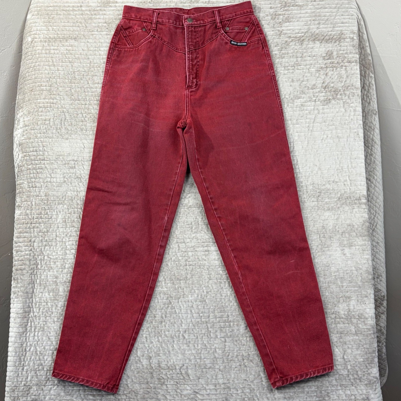 Rocky Mountain Vintage Bareback High Waisted Western Jeans Red Tapered 13/14