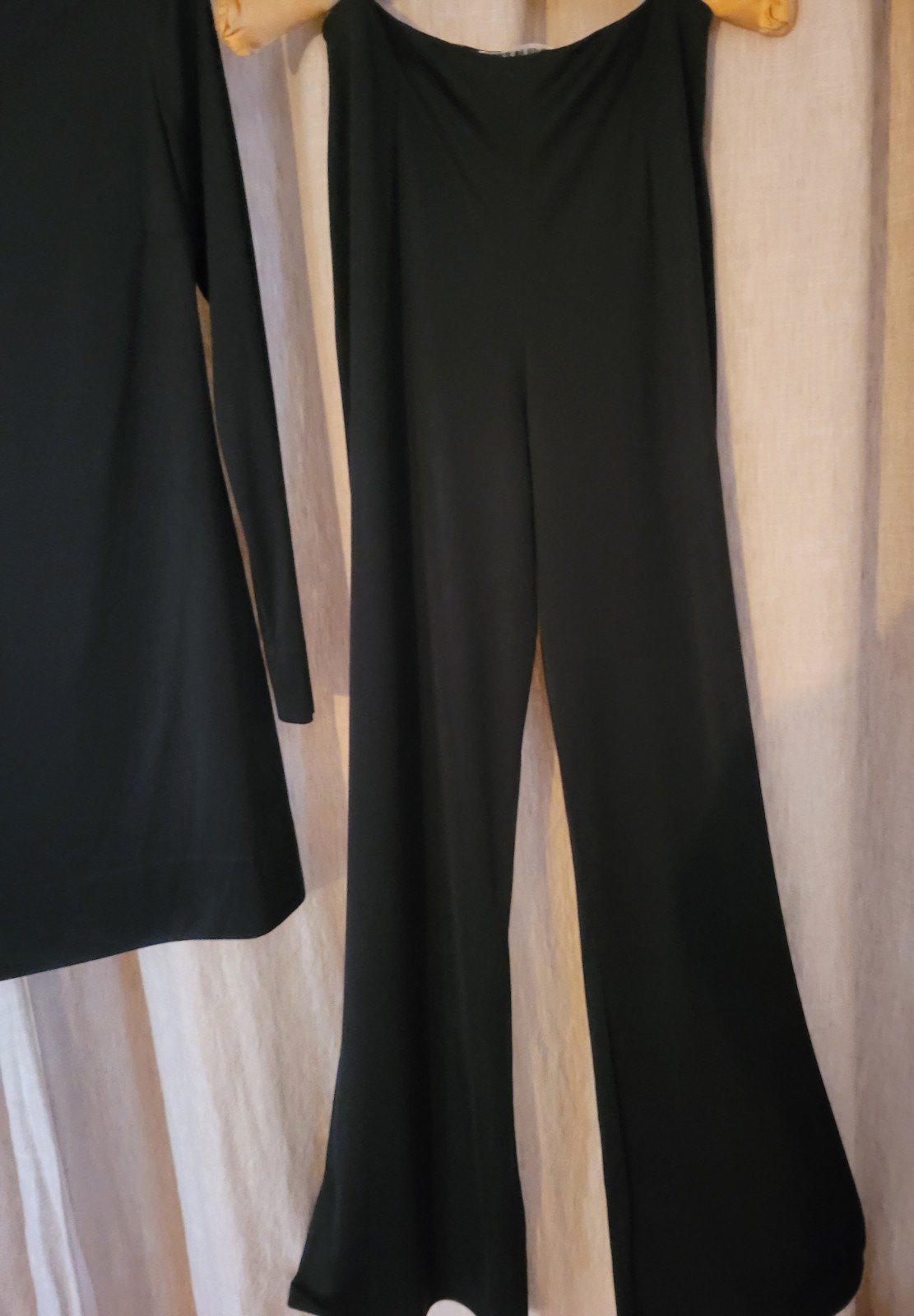 EMILIO PUCCI Vintage Mid 60s Haute Couture Black Silk Jersey Top Pants Set 8 XS