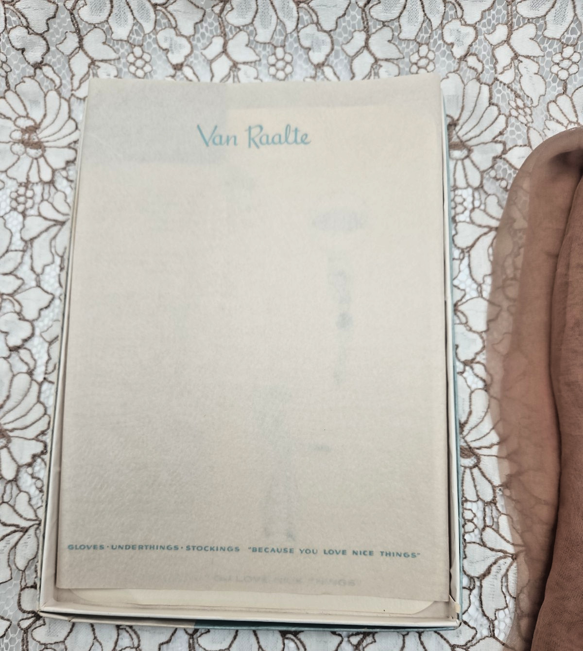 1 Pair Van Raalte 1950’s Vintage Nylon Hose Stockings In Box Size 51 L. Large