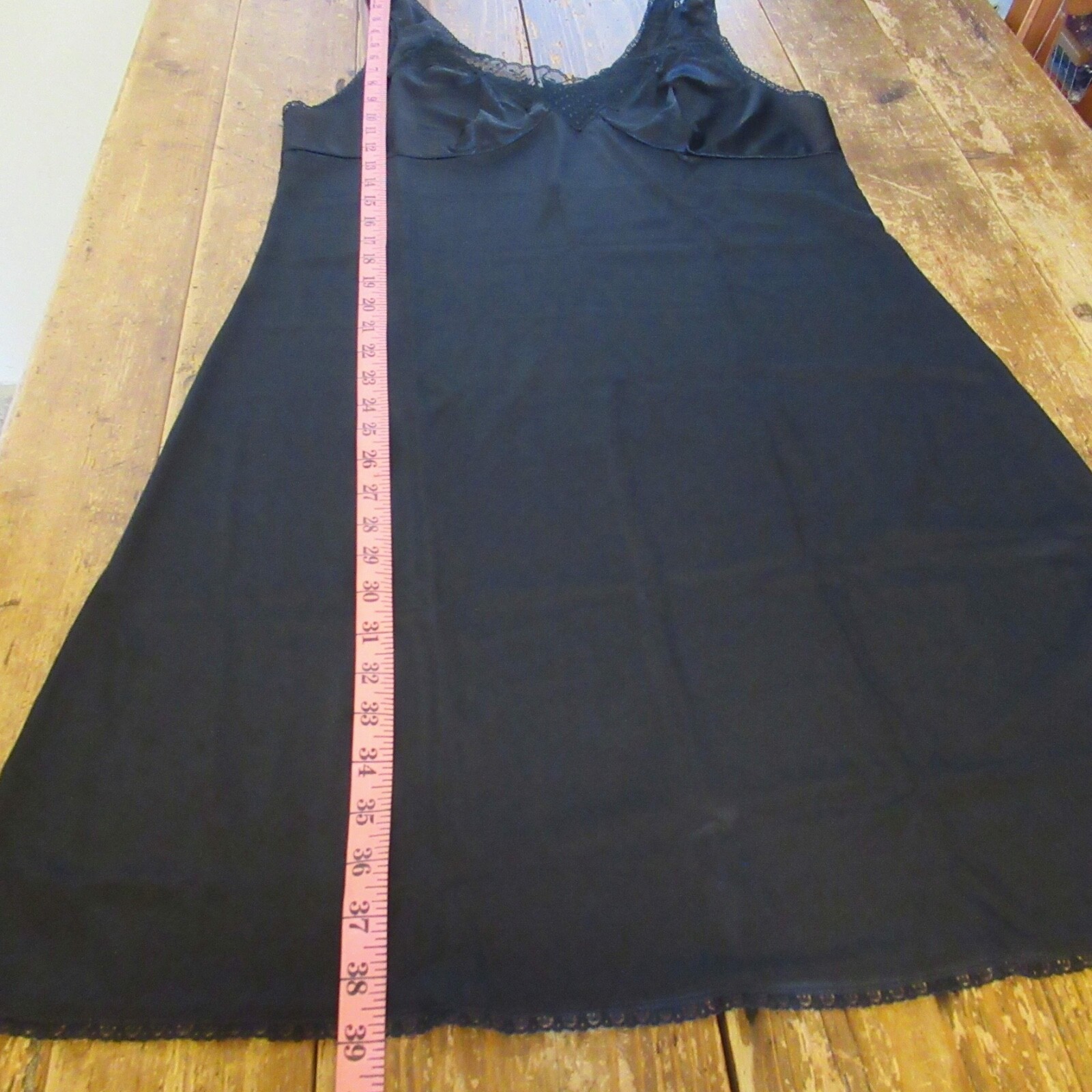 Vintage Nicoletta Slip Dress Womens IT 48 US Large Black Babydoll Lingerie BOX