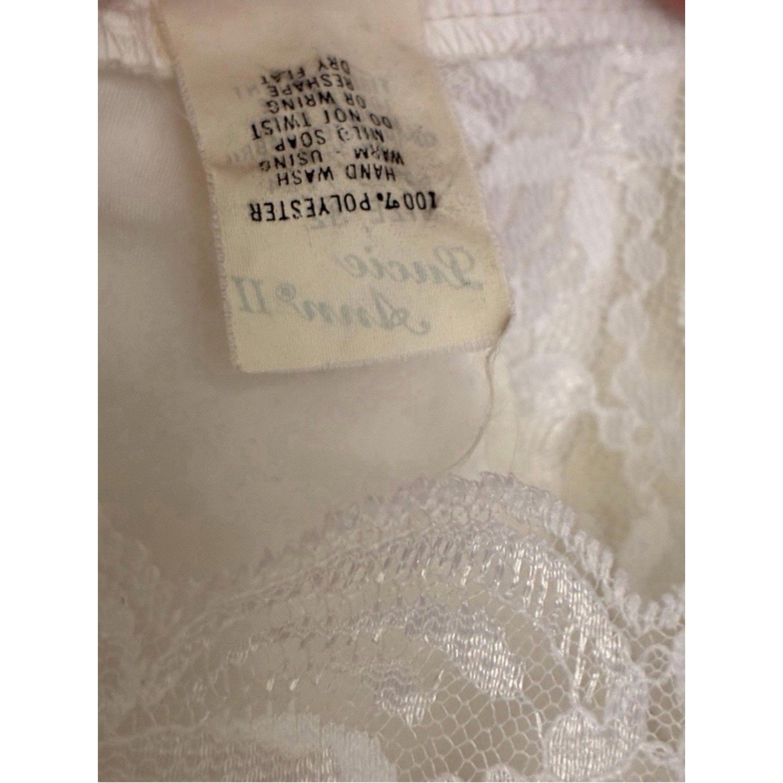 Lucie Anne II Vintage Ivory Satin Camisole with Beaded Sequin Lace Size 32 (~XS)