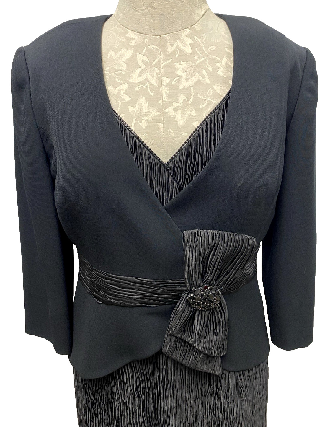 Vintage Daymor Couture 2 Piece Crepe Dress w/ Matching Jacket Women’s 8