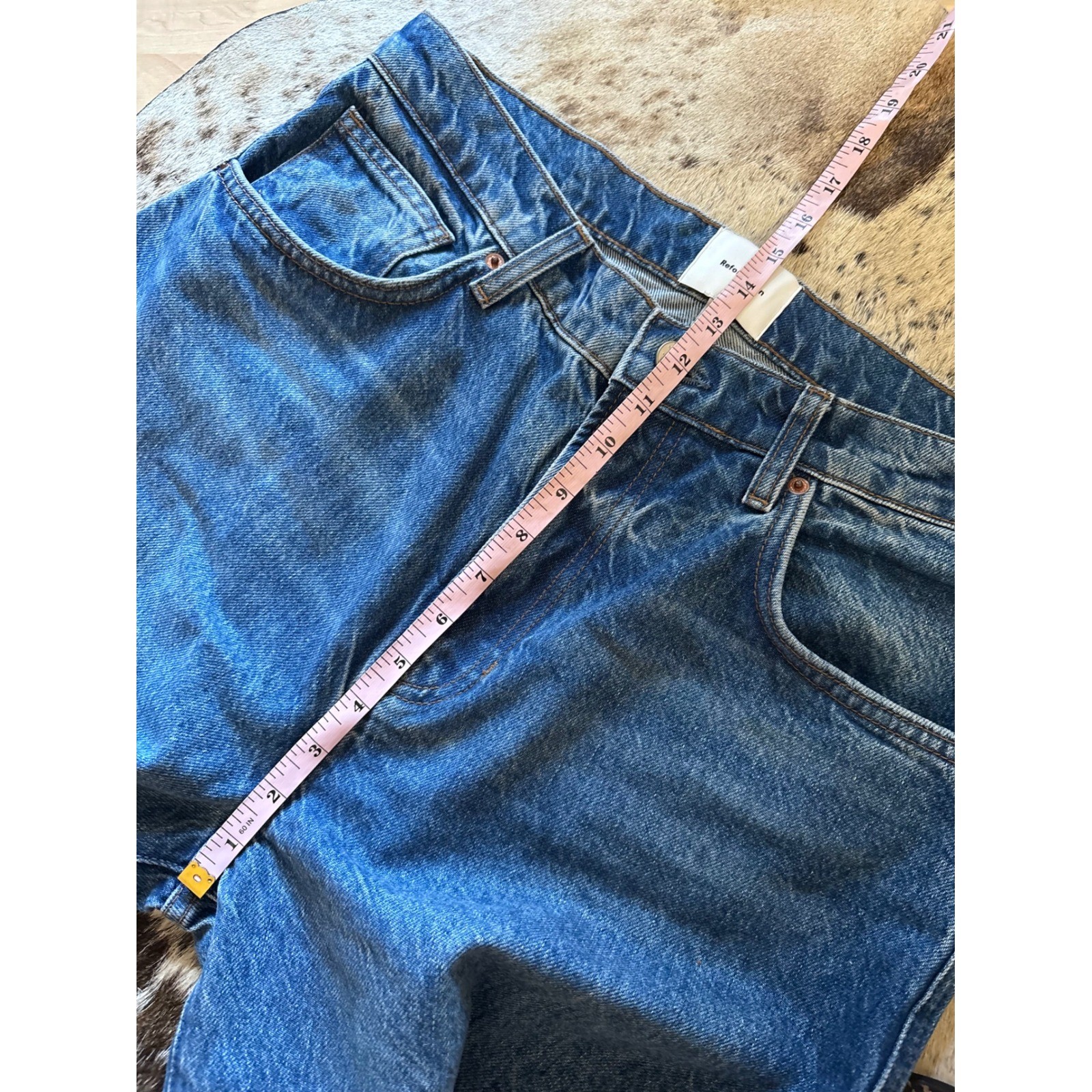 Reformation Val 90s Mid Rise Straight Jeans In Pelican Size 30