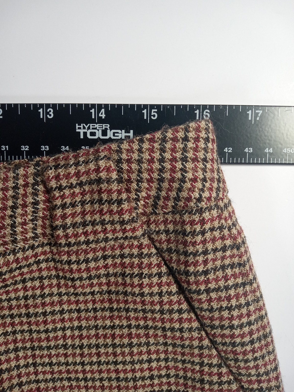 Vintage Rena Rowan Plaid Wool Skirt Size 14 Dark Academia 90s Tweed 32W X 30L