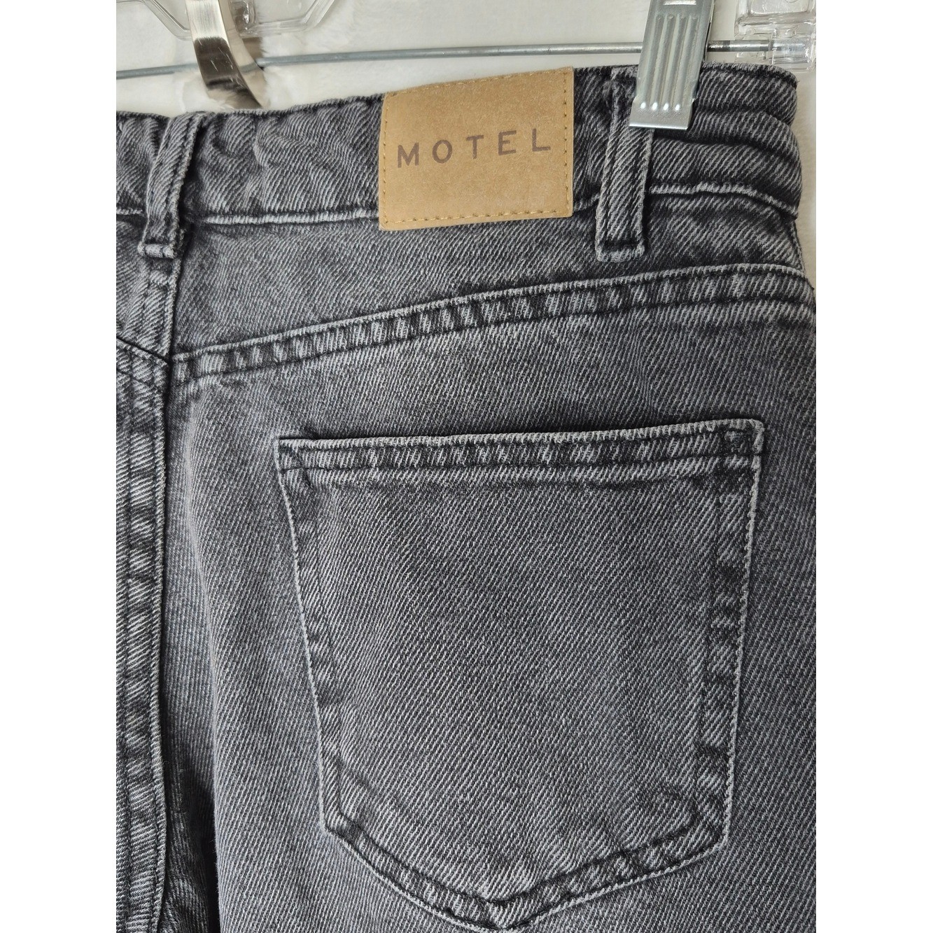 Motel Rocks Wide Leg Washed Black Denim Skate Jeans Womens 27×30