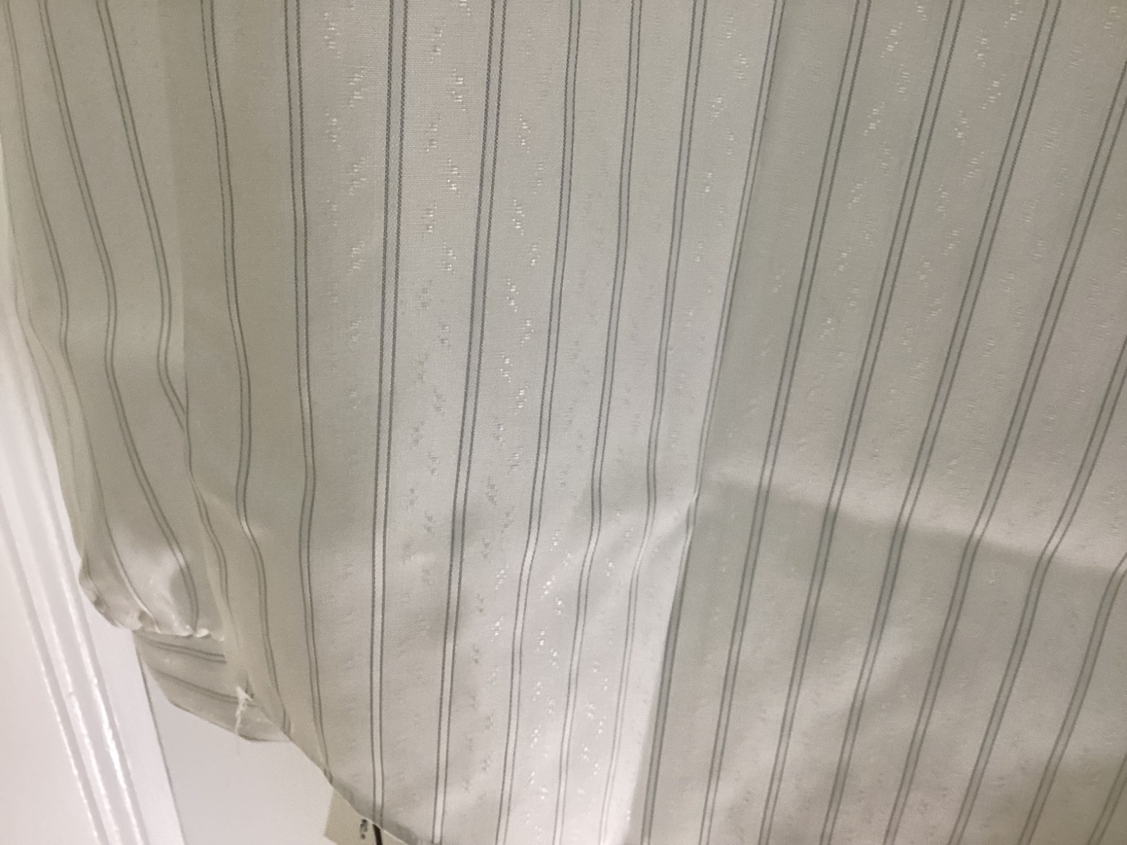VTG 80s 90s Shapely Striped Ruffled Collar Shirt Button Down~10~NOS ~NWT