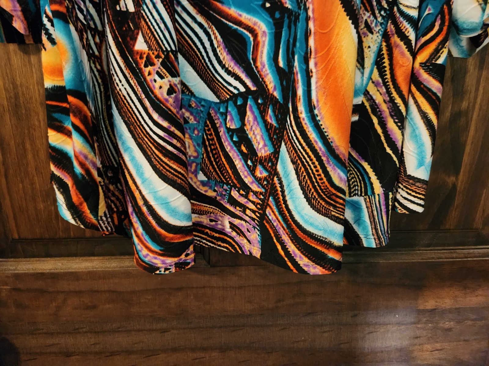 Cocomo Vtg Womens Swirl Abstract Top Sz 2X Groovy Boho Hippie Beautiful Colors