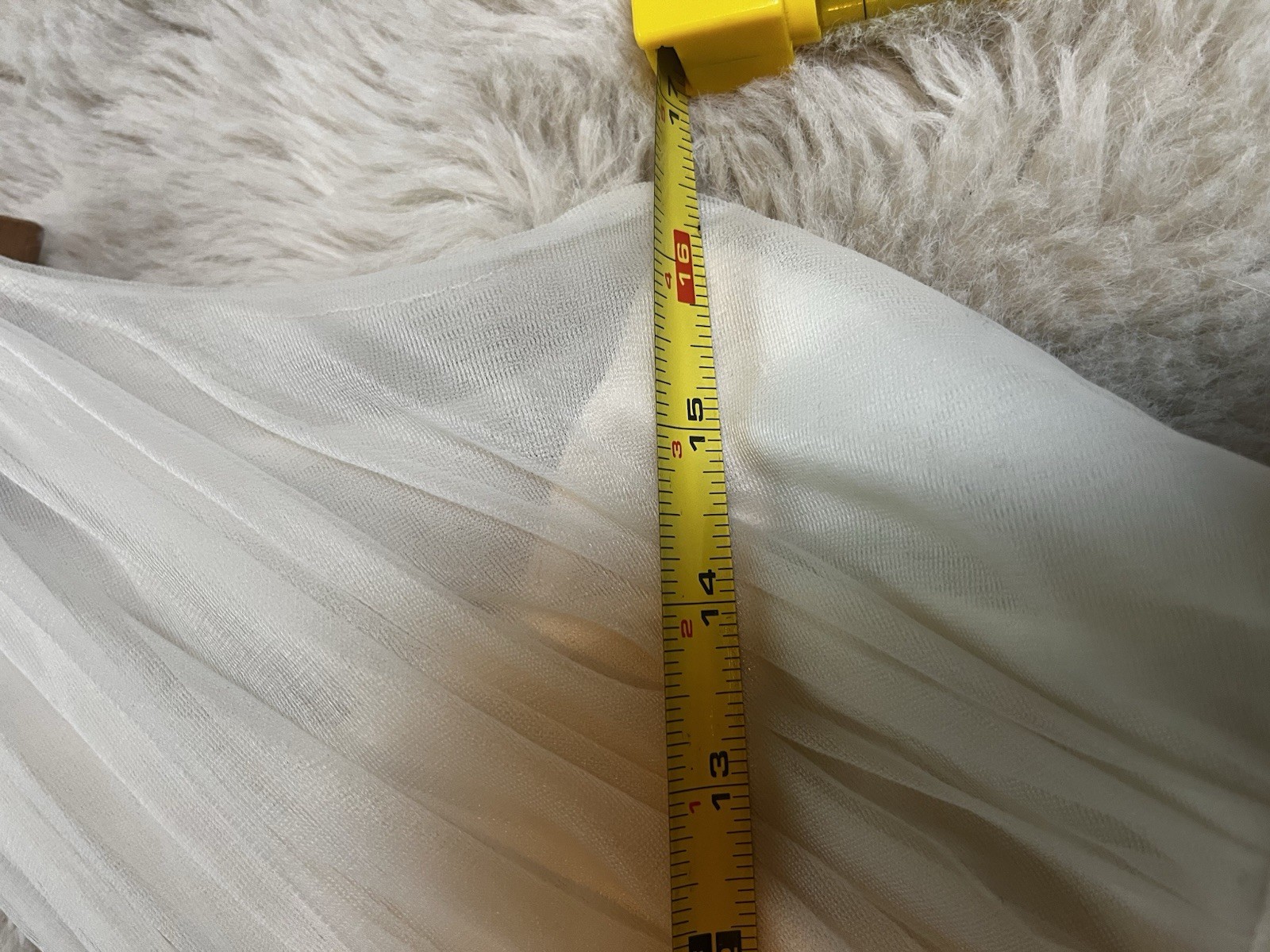 VTG 50s Chiffon Tulle Ethereal Fairycore Cream Wedding Bridal Romantic Dress Xs