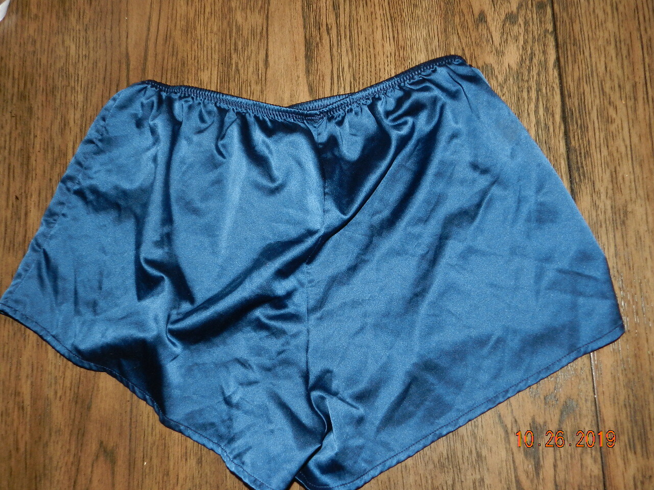 Dark blue Hi Shine Liquid Satin Tap Panties Briefs S